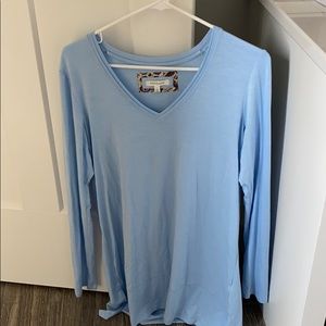 Long baby blue soft top